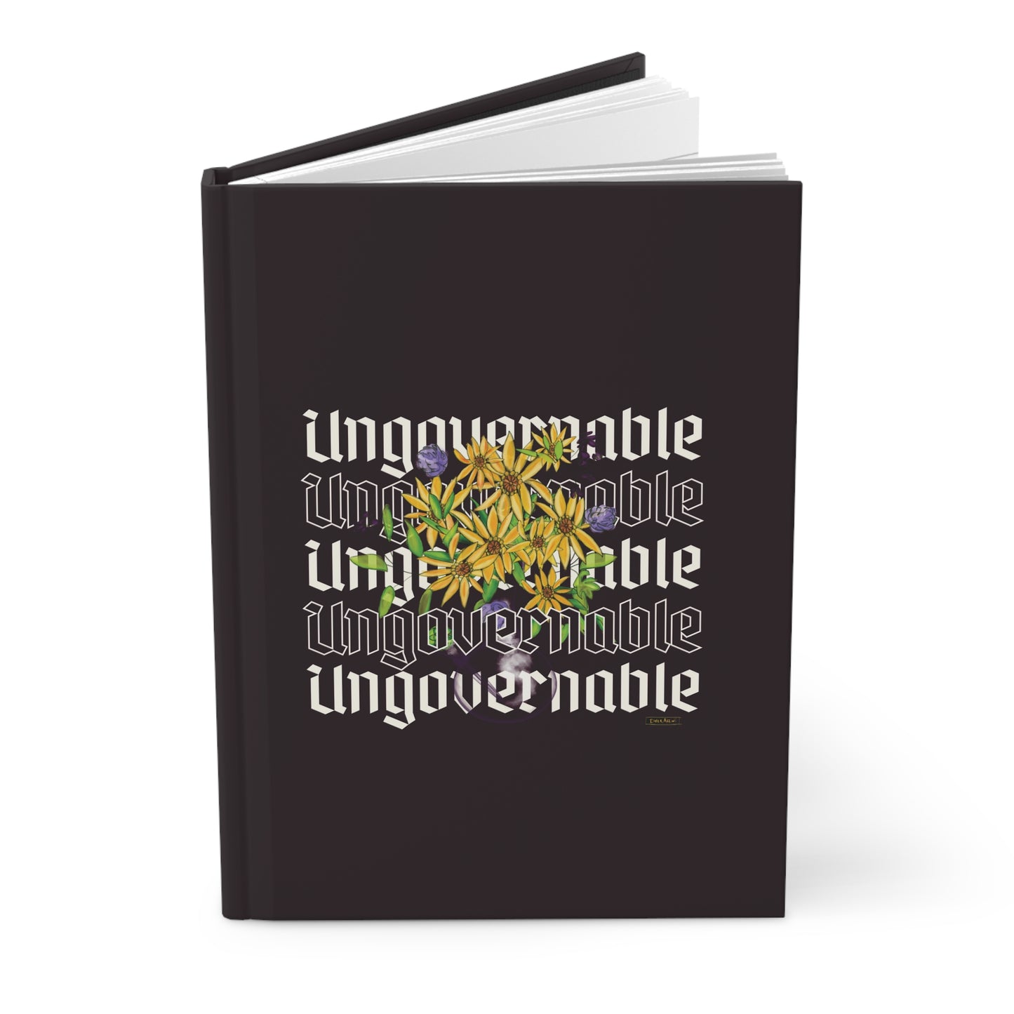 Ungovernable Flowers Hardcover Journal Matte Dark