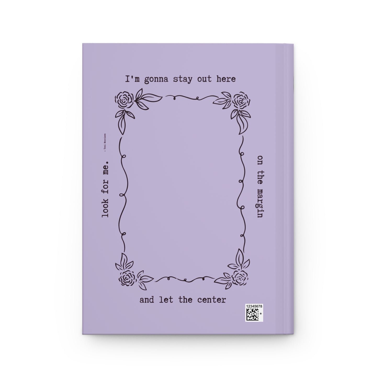 I'm Gonna Stay on the Margin Hardcover Journal Matte - Lavender