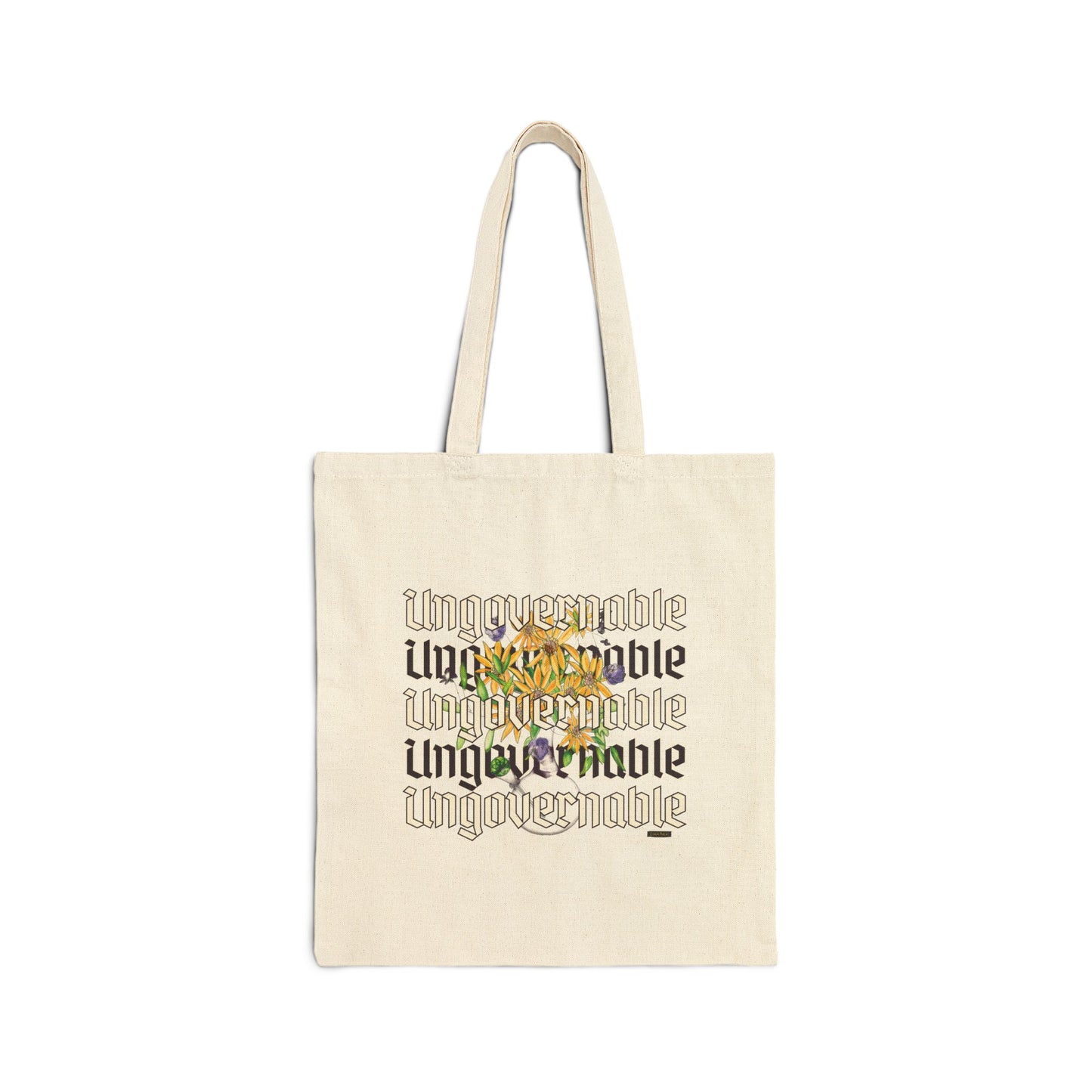 Ungovernable Flowers Cotton Canvas Tote Bag
