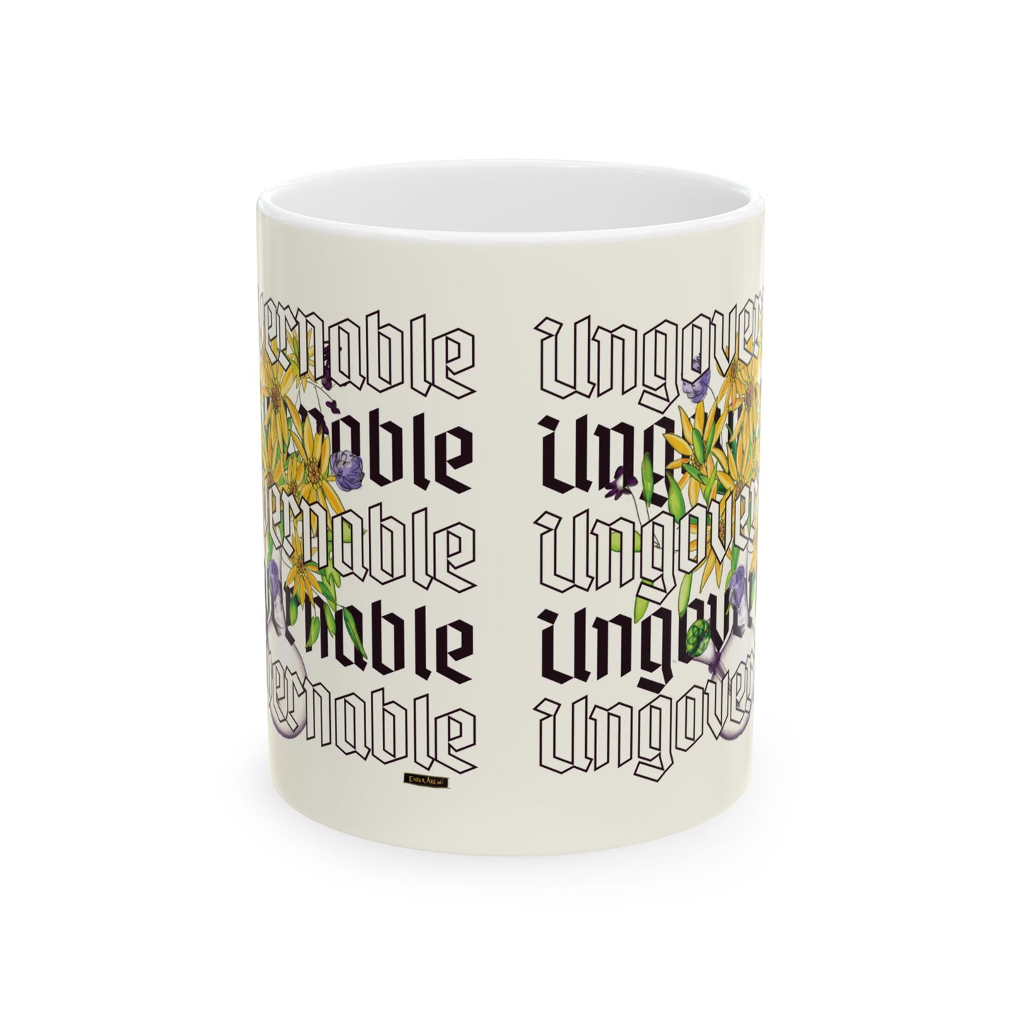 Ungovernable Flowers Ceramic Mug, (11oz, 15oz)